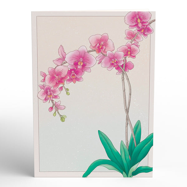 I Love Pop Watercolor Orchid Pop-Up Card