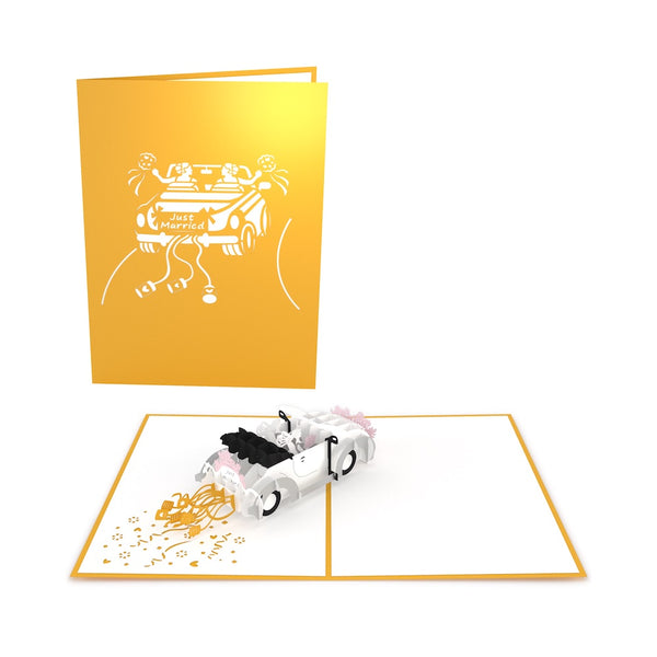 i love pop Wedding Car Brides Pop-Up Card