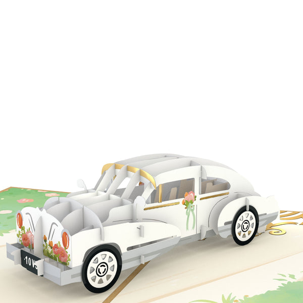 I Love Pop Wedding Car Pop-Up Card