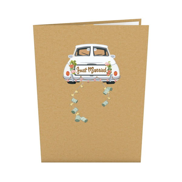 I Love Pop Wedding Car Pop-Up Card