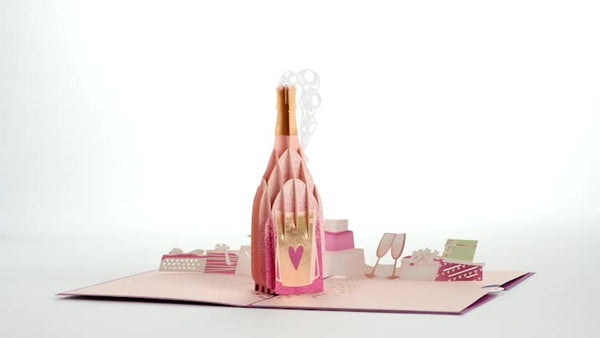 I Love Pop Wedding Champagne Pop-Up Card