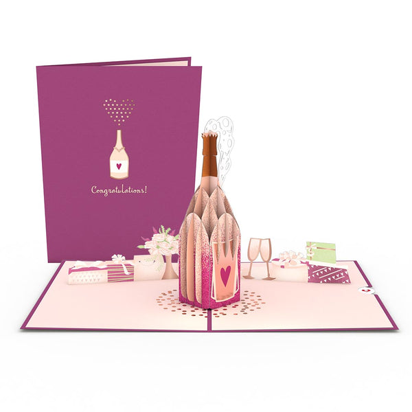 i love pop Wedding Champagne Pop-Up Card