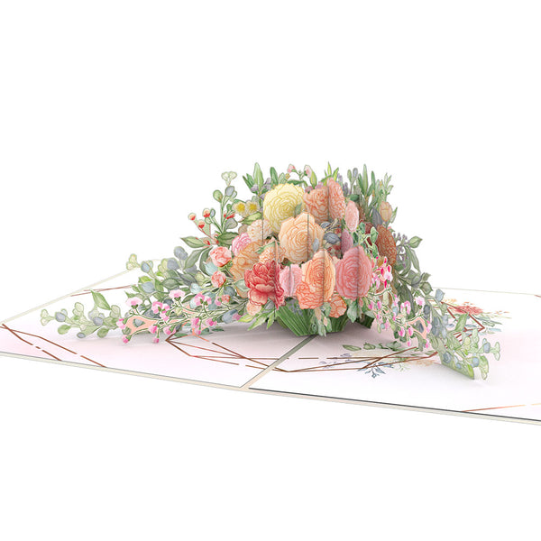 I Love Pop Wedding Florals Pop-Up Card