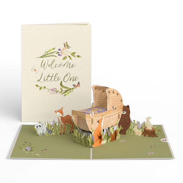 i love pop Welcome Little One New Baby Pop-Up Card