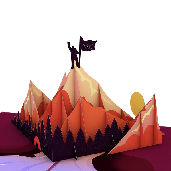I Love Pop You Did It Mountains Pop-Up Card