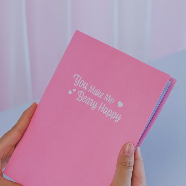 I Love Pop 'You Make Me Beary Happy' Plushpop Card