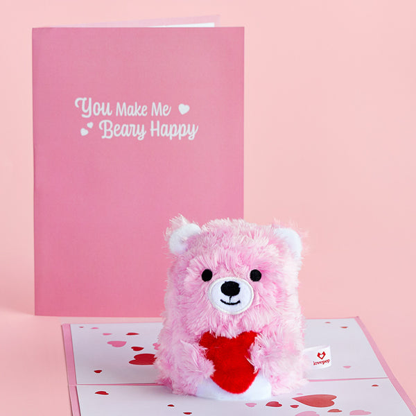 i love pop 'You Make Me Beary Happy' Plushpop Card