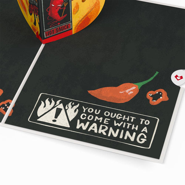 I Love Pop You’re So Hot - Hot Sauce Pop-Up Card