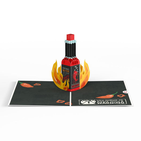 I Love Pop You’re So Hot - Hot Sauce Pop-Up Card