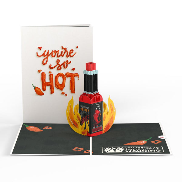 i love pop You’re So Hot - Hot Sauce Pop-Up Card