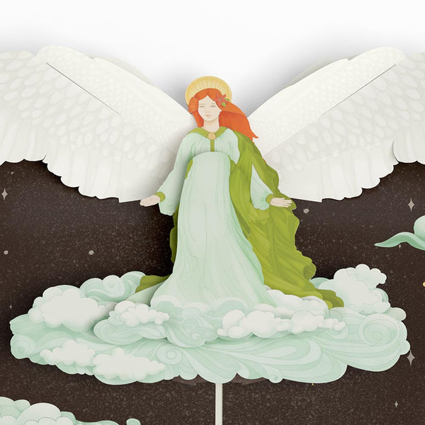 I Love Pop Joy To The World Christmas Angel Pop-Up Card