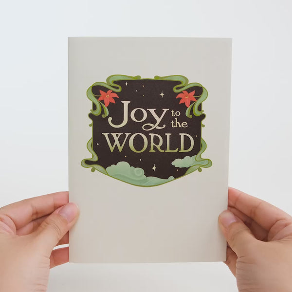 I Love Pop Joy To The World Christmas Angel Pop-Up Card