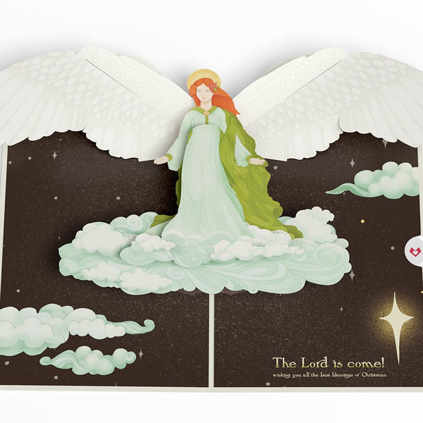 I Love Pop Joy To The World Christmas Angel Pop-Up Card