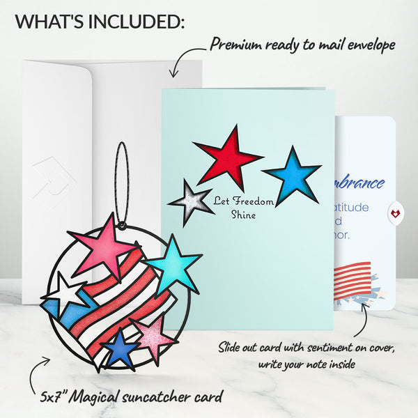 I Love Pop Let Freedom Shine Remembrance Suncatcher Card And Sentiment Set