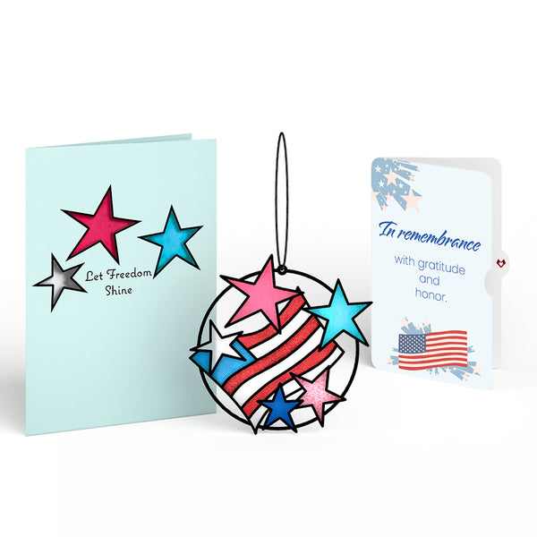 i love pop Let Freedom Shine Remembrance Suncatcher Card and Sentiment Set
