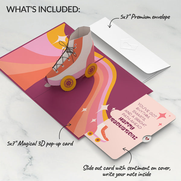 I Love Pop Let The Good Times Roll Roller Skate Graduation Pop-Up Card And Sentiment Set