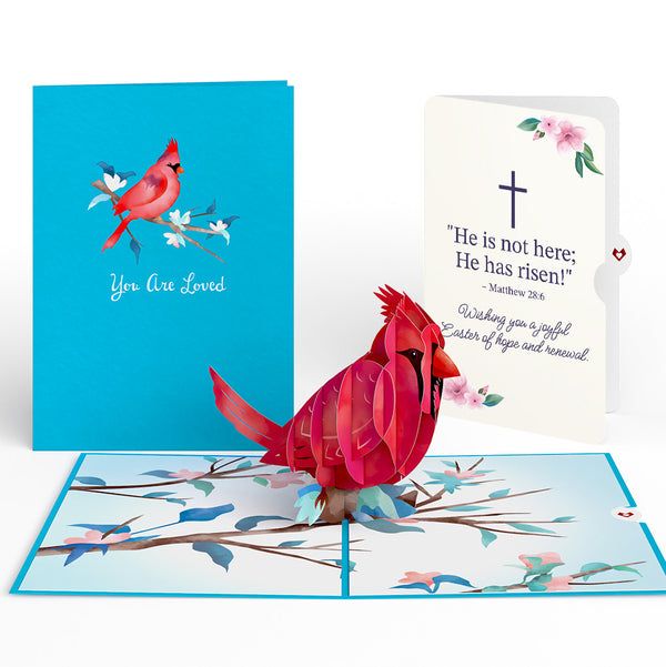i love pop Love Cardinal Easter Pop-Up Card and Sentiment Set