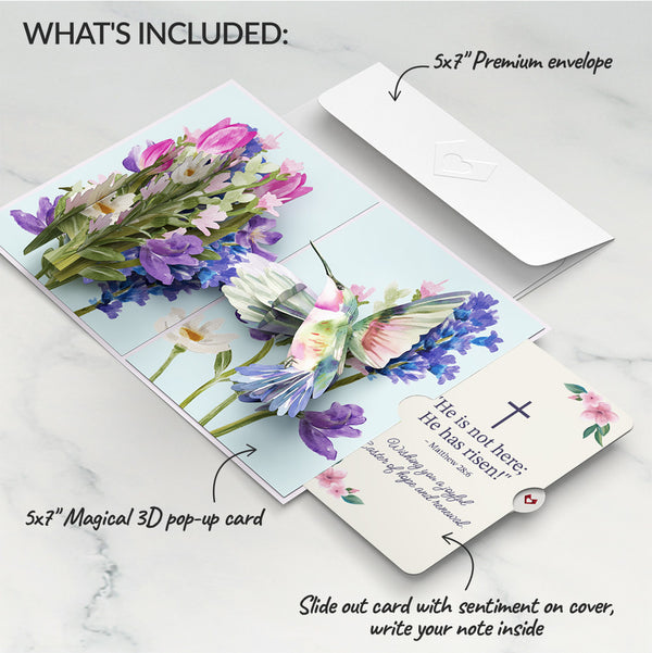 I Love Pop Love In Bloom Hummingbird Easter Pop-Up Card And Sentiment Set