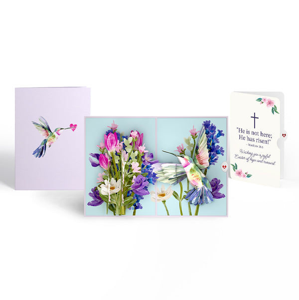 i love pop Love in Bloom Hummingbird Easter Pop-Up Card and Sentiment Set