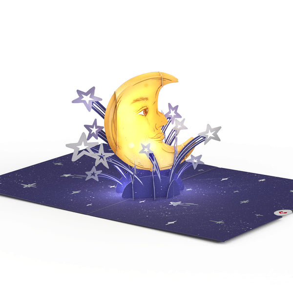 I Love Pop Love You To The Moon And Back Mother's Day Light-Up Pop-Up Card And Sentiment Set For Grandma