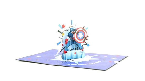 I Love Pop Marvel's Avengers Captain America Birthday Pop-Up Card