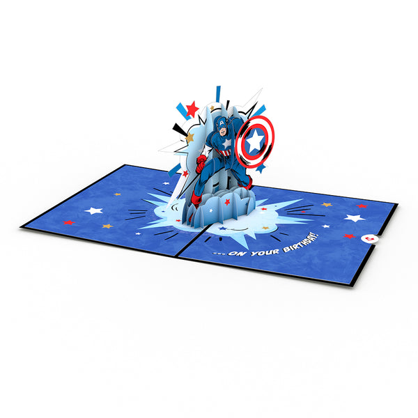 I Love Pop Marvel's Avengers Captain America Birthday Pop-Up Card