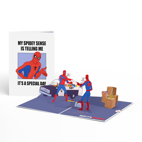 i love pop Marvel Spider-Man Spidey Sense Birthday Pop-Up Card