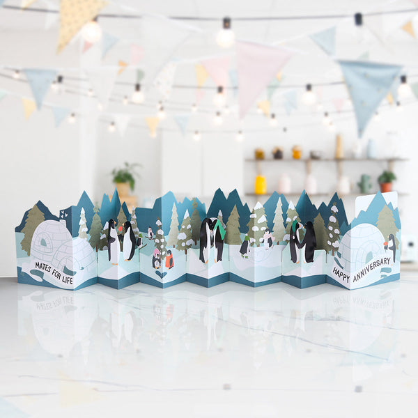 i love pop Mates For Life Happy Anniversary Loooooong Card™ (Expands to 2 feet)