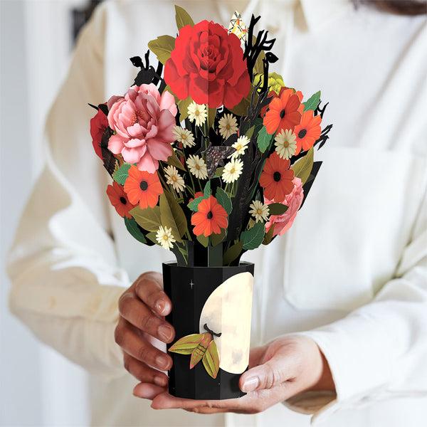 I Love Pop Midnight Florals Pop-Up Card & Bouquet Bundle