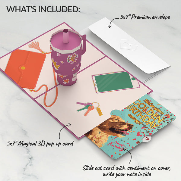 I Love Pop Mom Era Tumbler Birthday Pop-Up Card And Golden Energy Sentiment Set