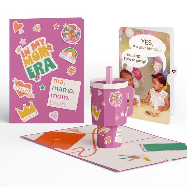 i love pop Mom Era Tumbler Birthday Pop-Up Card and Time to Party Sentiment Set