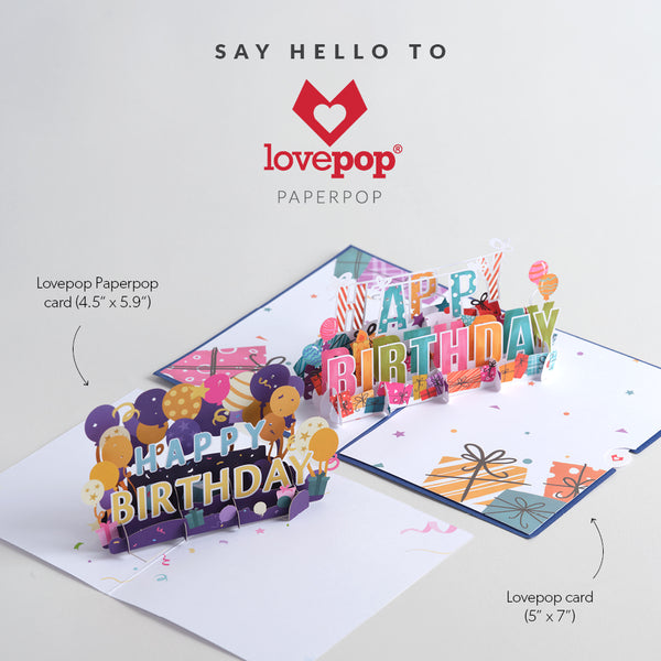 I Love Pop Paperpop Birthday Box Set (Assorted 24-Pack): Paperpop® Card