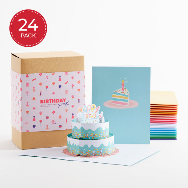 i love pop Paperpop Birthday Box Set (Assorted 24-Pack): Paperpop® Card