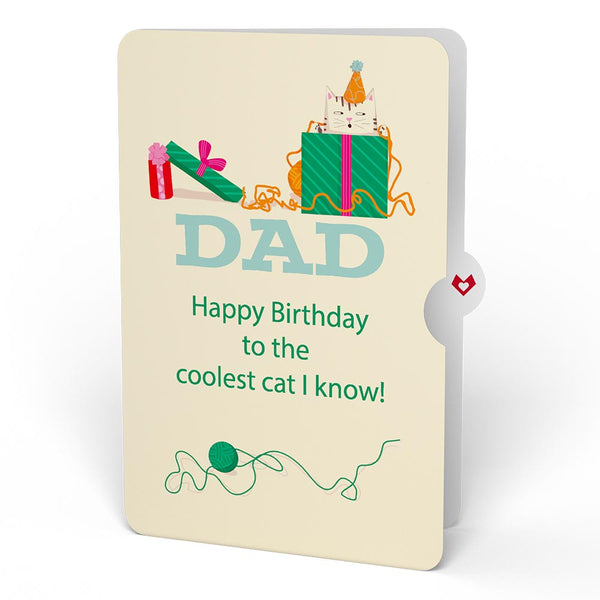 I Love Pop Party Cats Birthday Pop-Up Card And Sentiment Set For Dad