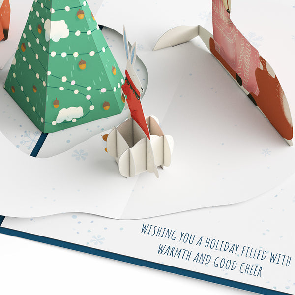 I Love Pop Peace & Joy Woodland Gathering Pop-Up Card