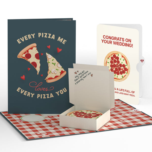 i love pop Pizza Love Wedding Pop-Up Card and Sentiment Set