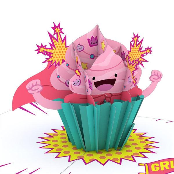 I Love Pop Playpop Card™: Girl Power Birthday Cupcake