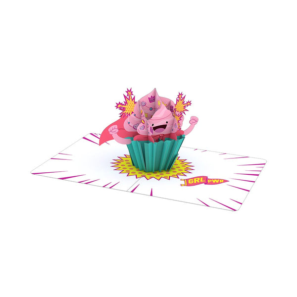 I Love Pop Playpop Card™: Girl Power Birthday Cupcake