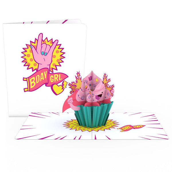 i love pop Playpop Card™: Girl Power Birthday Cupcake