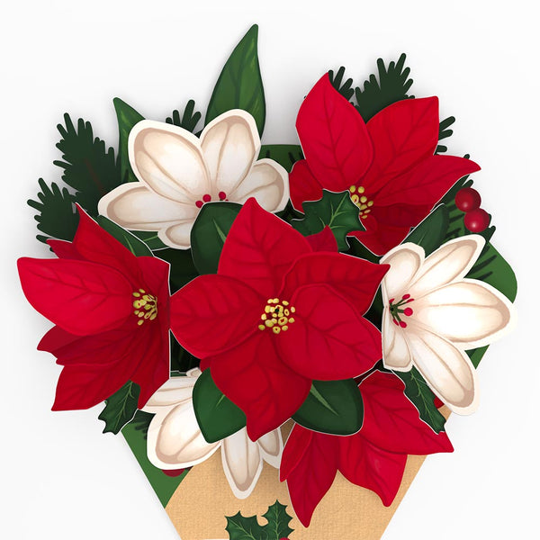 I Love Pop Poinsettia & Pine Little Blooms (Notecard 5-Pack)