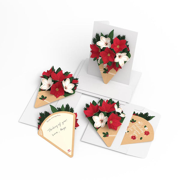 I Love Pop Poinsettia & Pine Little Blooms (Notecard 5-Pack)