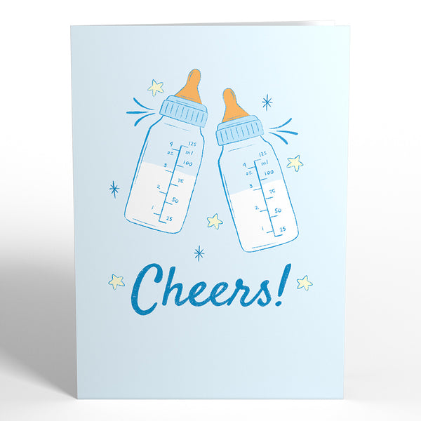 I Love Pop Poppin' Bottles And Changing Diapers New Baby Pop-Up Card