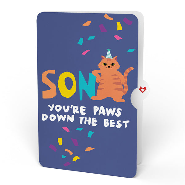I Love Pop Purr-fect Cat Birthday Bouquet And Sentiment Set For Son