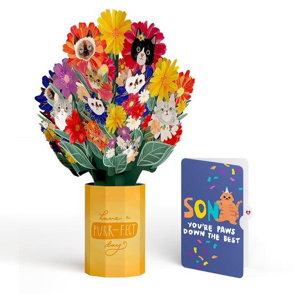 i love pop Purr-fect Cat Birthday Bouquet and Sentiment Set for Son