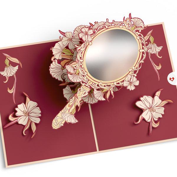 I Love Pop Reflection Of Love And Support Mirror Pop-Up Card