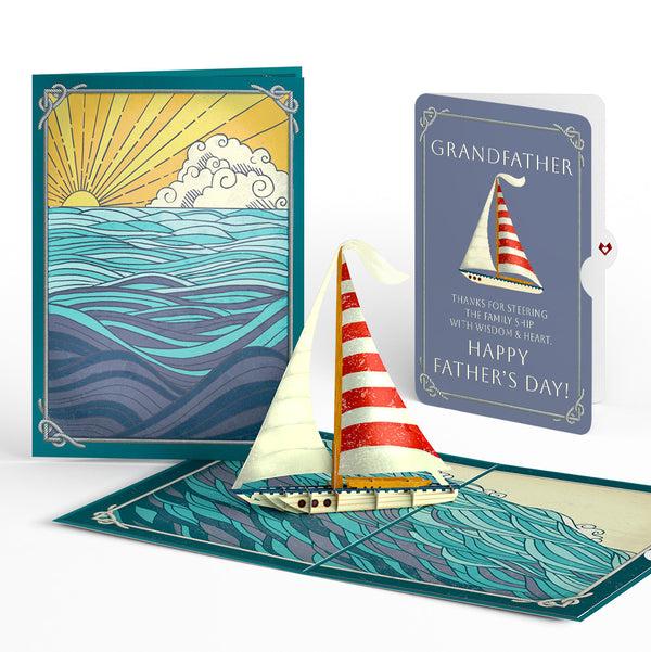 i love pop Sailboat on the Horizon Father's Day Pop-Up Card and Sentiment Set for Grandfather