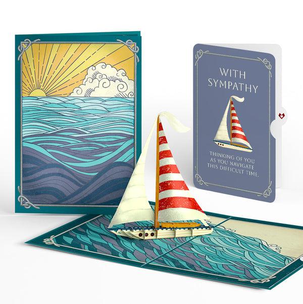 i love pop Sailboat on the Horizon Sympathy Pop-Up Card and Sentiment Set