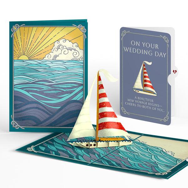 i love pop Sailboat on the Horizon Wedding Pop-Up Card and Sentiment Set
