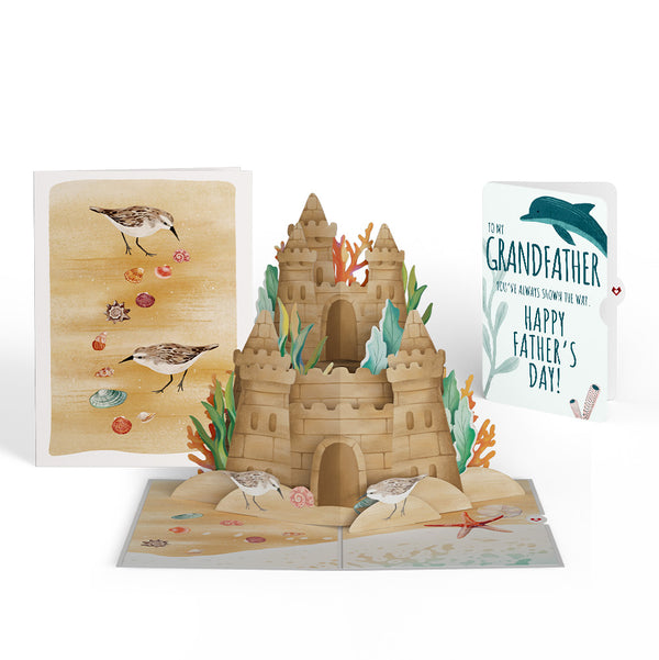 i love pop Seaside Sandcastle Father’s Day Pop-Up Card and Sentiment Set for Grandfather