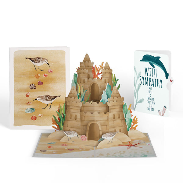 i love pop Seaside Sandcastle Sympathy Pop-Up Card and Sentiment Set